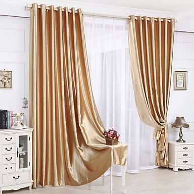 To paneler neoklassisk solid beige / rød / gull soverom polyester ...